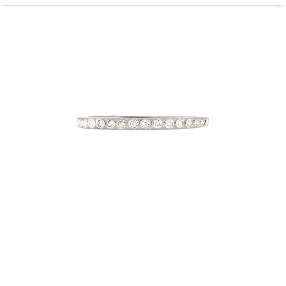 Emily Armenta silver band with pave diamonds - Picture 1 of 11